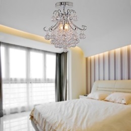 Lampadario moderno contemporaneo in cristallo mini stile metallo elettroplaccato a filo