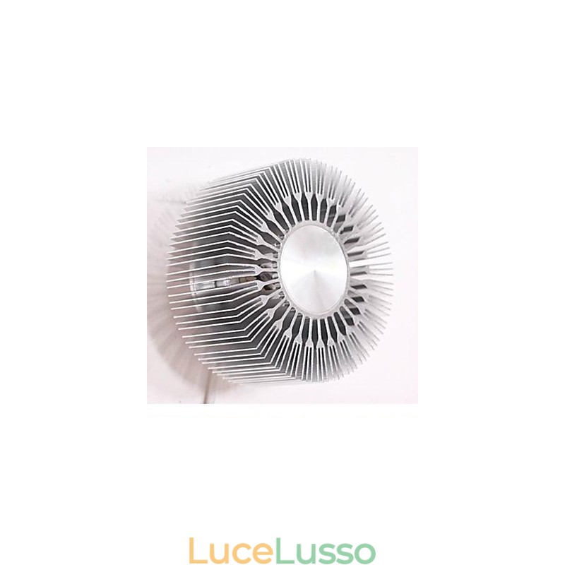Lampada da parete di proiezione in alluminio tipo girasole rotondo incorporato