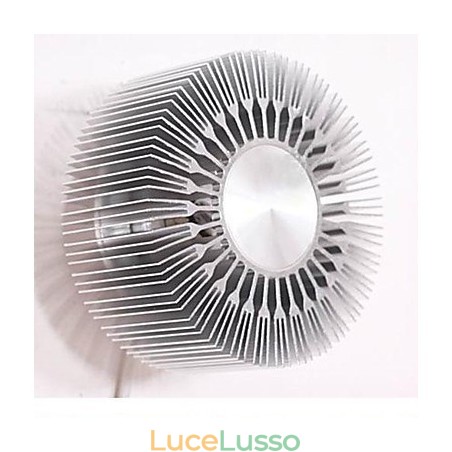 Lampada da parete di proiezione in alluminio tipo girasole rotondo incorporato Lampada da parete di proiezione in alluminio tipo girasole rotondo incorporato