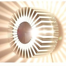 Lampada da parete di proiezione in alluminio tipo girasole rotondo incorporato