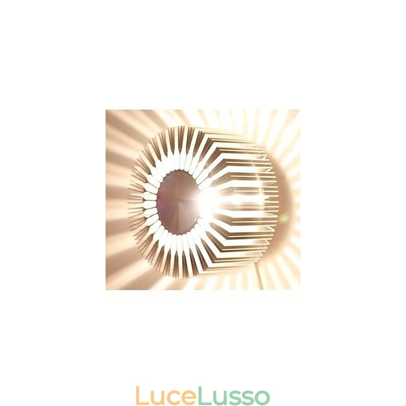 Lampada da parete di proiezione in alluminio tipo girasole rotondo incorporato