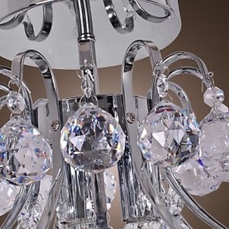 Lampadario moderno contemporaneo in cristallo mini stile metallo elettroplaccato a filo