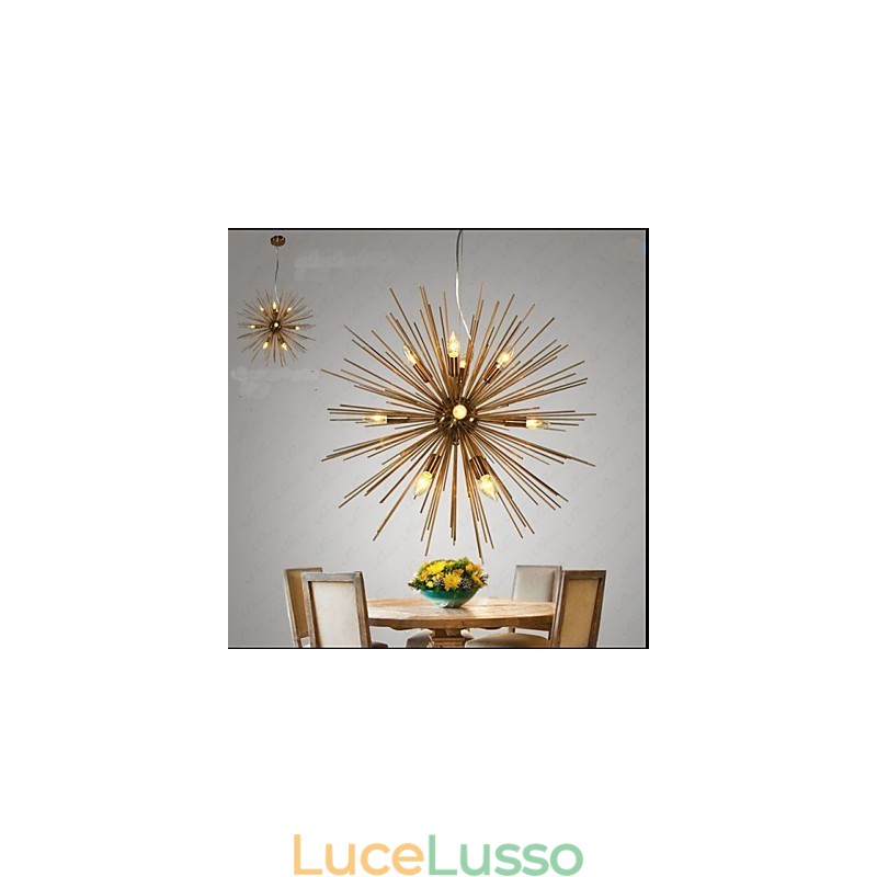 Lampadario creativo in rame imitazione retrò linea 12