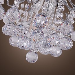 Lampadario moderno contemporaneo in cristallo mini stile metallo elettroplaccato a filo