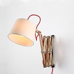 Applique da parete Luci da lettura Mini Style Tradizionale Classico Legno Bambù