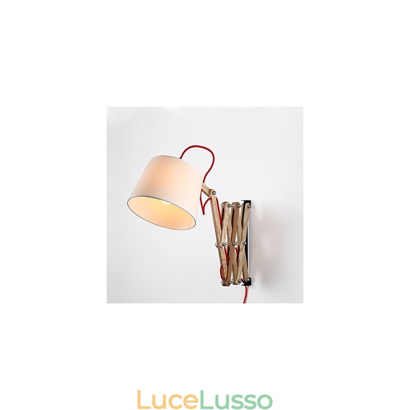 Applique da parete Luci da lettura Mini Style Tradizionale Classico Legno Bambù