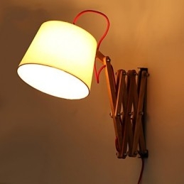 Applique da parete Luci da lettura Mini Style Tradizionale Classico Legno Bambù