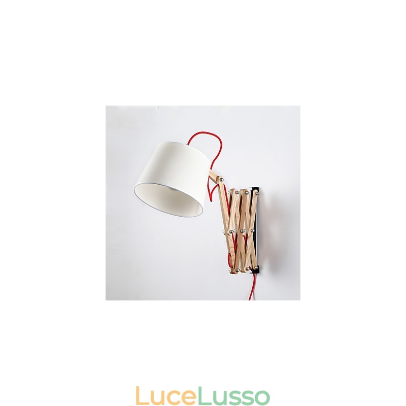 Applique da parete Luci da lettura Mini Style Tradizionale Classico Legno Bambù