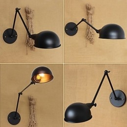 Applique decorativa da parete con braccio lungo doppio retrò in stile industriale, personalità semplice, comodino, sala da pranzo