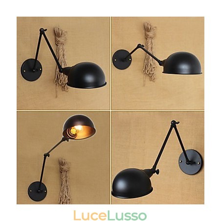 Applique decorativa da parete con braccio lungo doppio retrò in stile industriale, personalità semplice, comodino, sala da pranzo Applique decorativa da parete con braccio lungo doppio retrò in stile industriale, personalità semplice, comodino, sala da pranzo