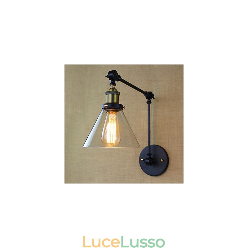 Applique da parete decorativa in vetro pastorale retrò del villaggio mediterraneo Negozio di abbigliamento Ristorante Caffè