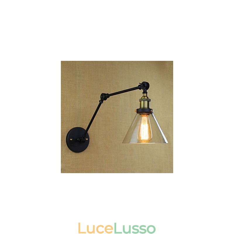 Applique da parete decorativa in vetro pastorale retrò del villaggio mediterraneo Negozio di abbigliamento Ristorante Caffè