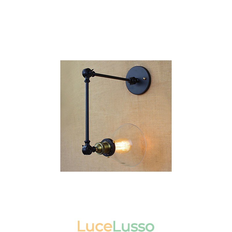 Applique da parete decorativa in vetro pastorale retrò del villaggio mediterraneo Negozio di abbigliamento Ristorante Caffè