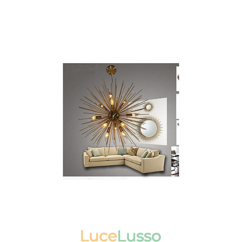 Lampadario creativo in rame imitazione retrò linea 12