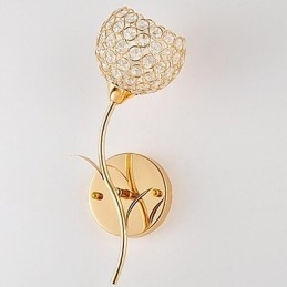 Applique da parete in cristallo moderno contemporaneo in metallo