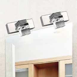 Applique da parete Illuminazione per il bagno Wall Washer Cristallo Mini Stile Moderno Contemporaneo Metallo