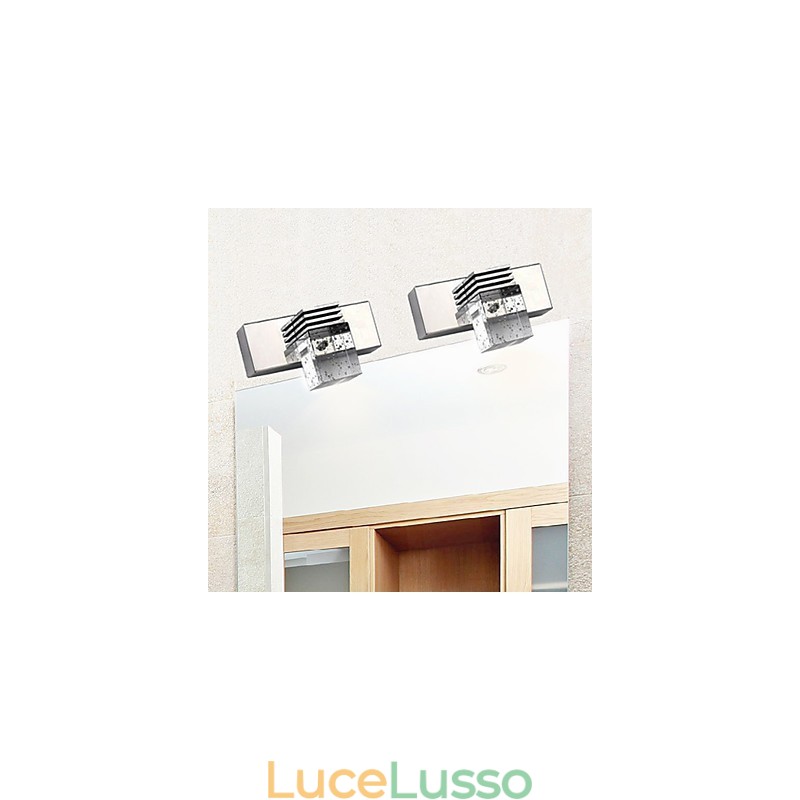 Applique da parete Illuminazione per il bagno Wall Washer Cristallo Mini Stile Moderno Contemporaneo Metallo