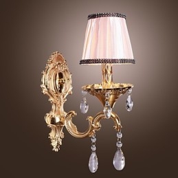 Elegante applique in cristallo rosa