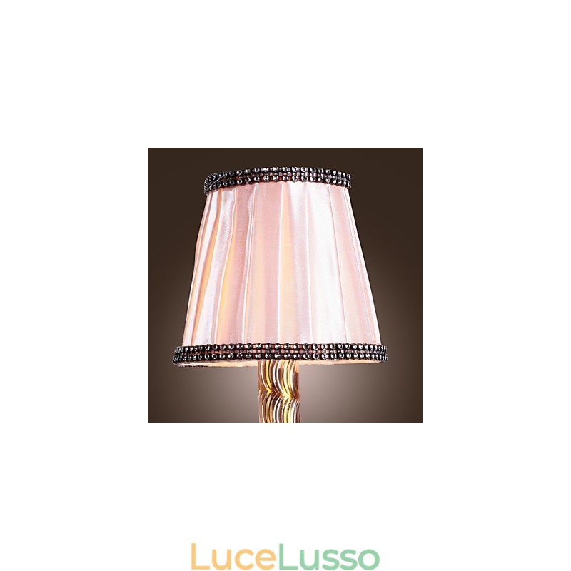 Elegante applique in cristallo rosa