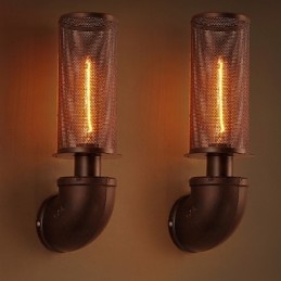 Ripristinare i modi antichi in ferro battuto Loft creativo lampada da parete luci