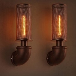 Ripristinare i modi antichi in ferro battuto Loft creativo lampada da parete luci
