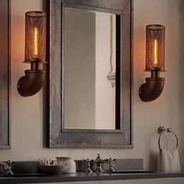 Ripristinare i modi antichi in ferro battuto Loft creativo lampada da parete luci
