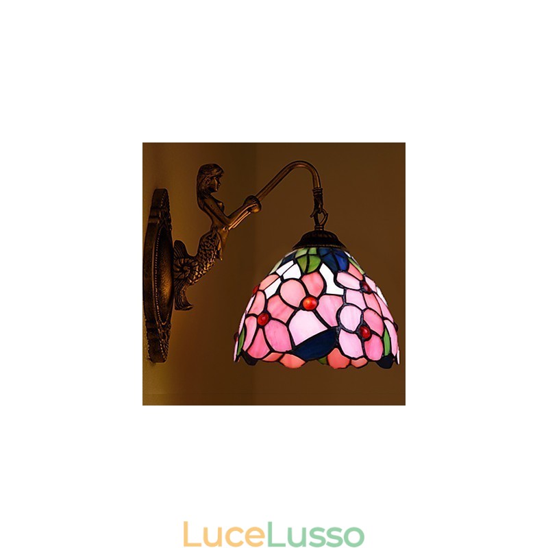 Lampada da parete in ferro battuto creativo rurale europeo contratto