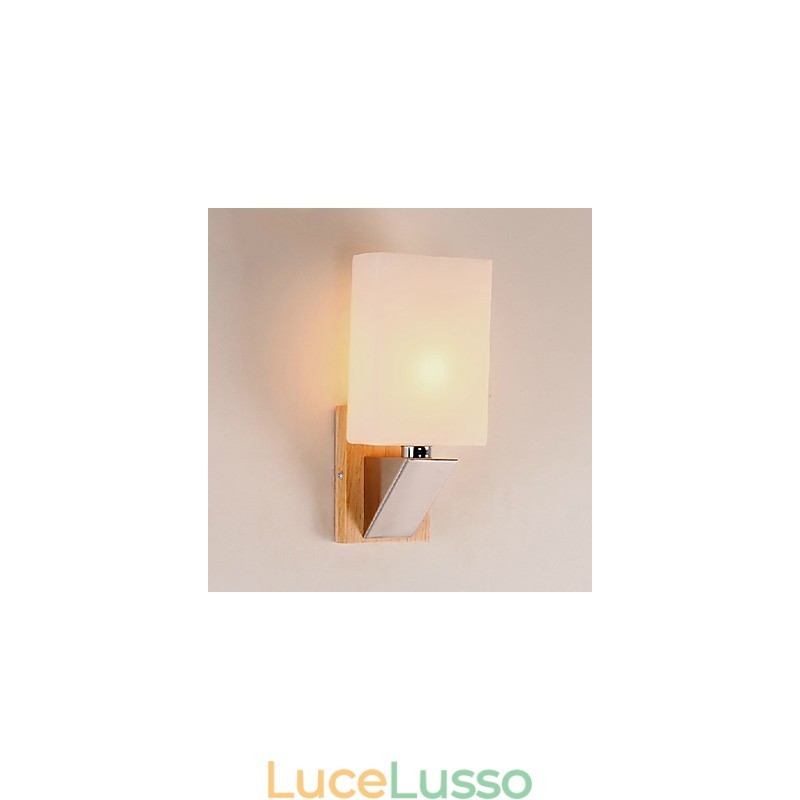 Applique da parete moderne contemporanee in legno e bambù