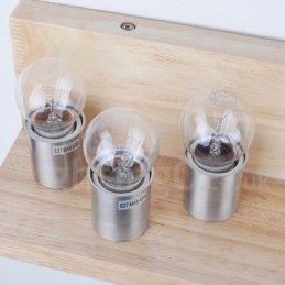 Applique da parete in stile mini con paralumi in vetro, moderna lampada da parete in legno e bambù contemporanea