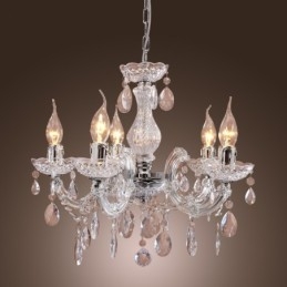 Lampada da soffitto cromata Upligh Candela Lampadario in acrilico Lampadario pendente