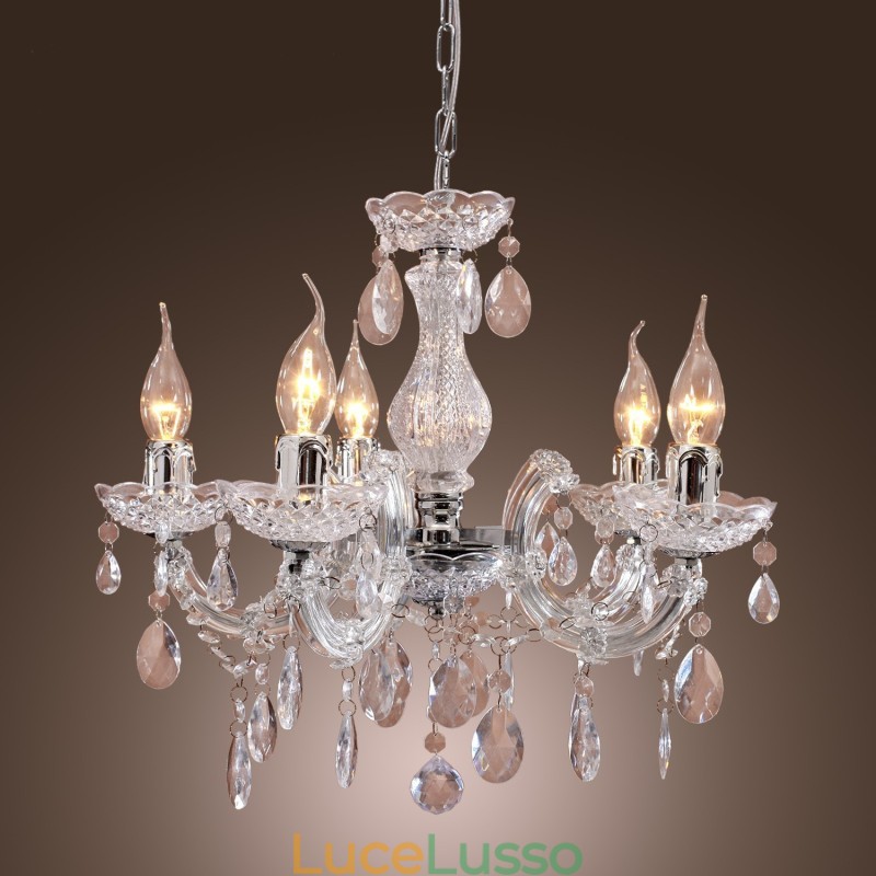 Lampada da soffitto cromata Upligh Candela Lampadario in acrilico Lampadario pendente
