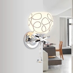 Lampada da parete in cristallo creativa contemporanea e contrattuale