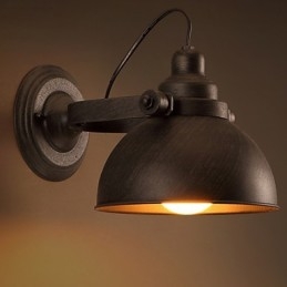 Lampada da parete vintage creativa in ferro battuto da soppalco