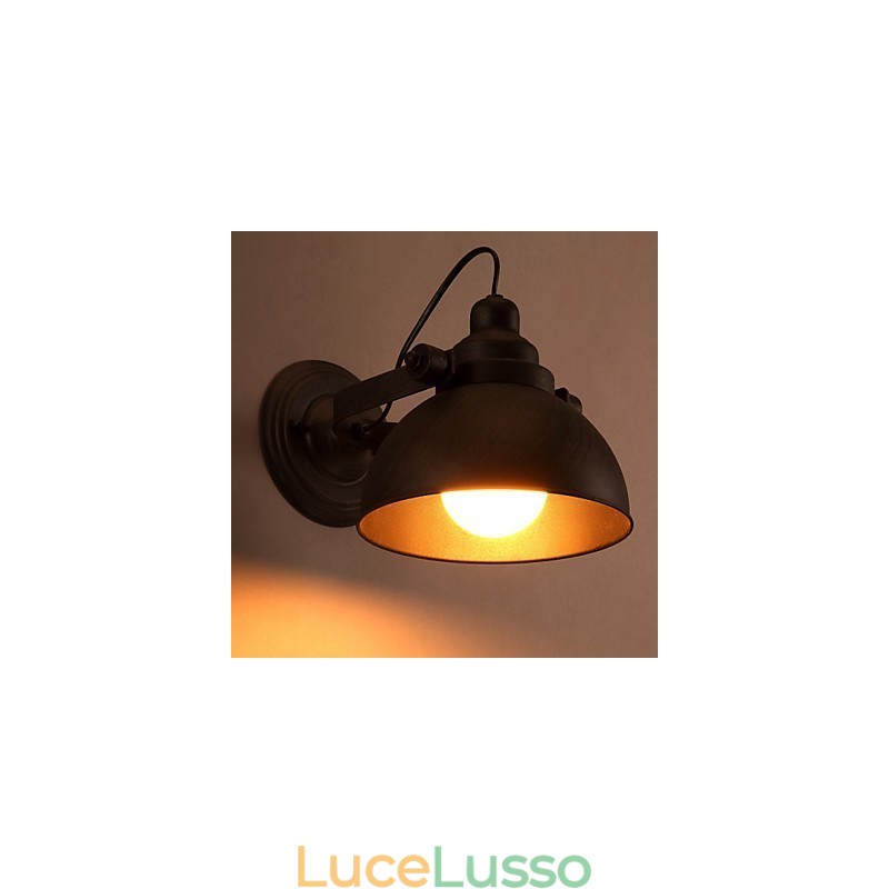 Lampada da parete vintage creativa in ferro battuto da soppalco