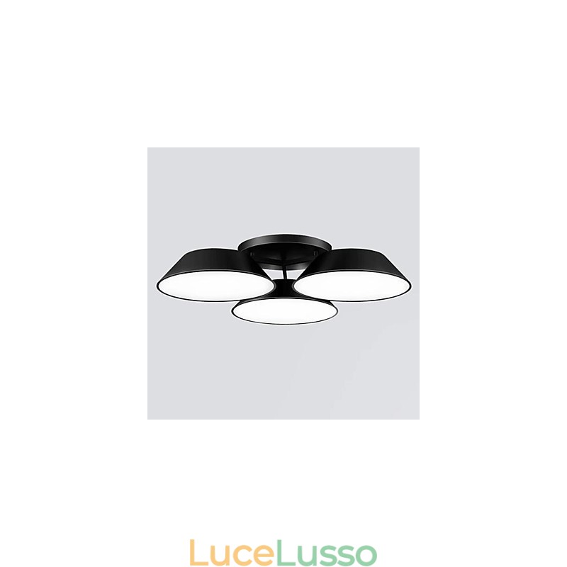 Montaggio a filo 3 luci metallo acrilico semplice moderno