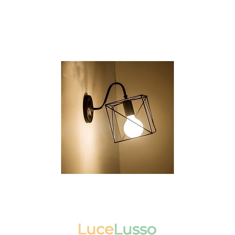 Lampade da parete americane industriali, lampada da parete nostalgica vintage in ferro per corridoio, per balcone