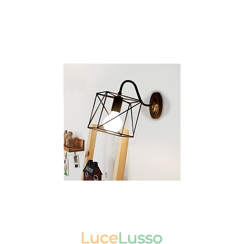 Lampade da parete americane industriali, lampada da parete nostalgica vintage in ferro per corridoio, per balcone
