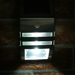 Applique solare bianca con sensore di movimento PIR