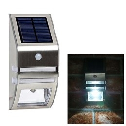Applique solare bianca con sensore di movimento PIR