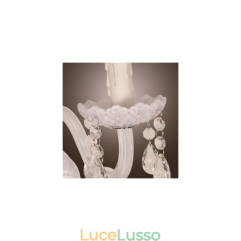 Applique in cristallo con 2 luci a candela