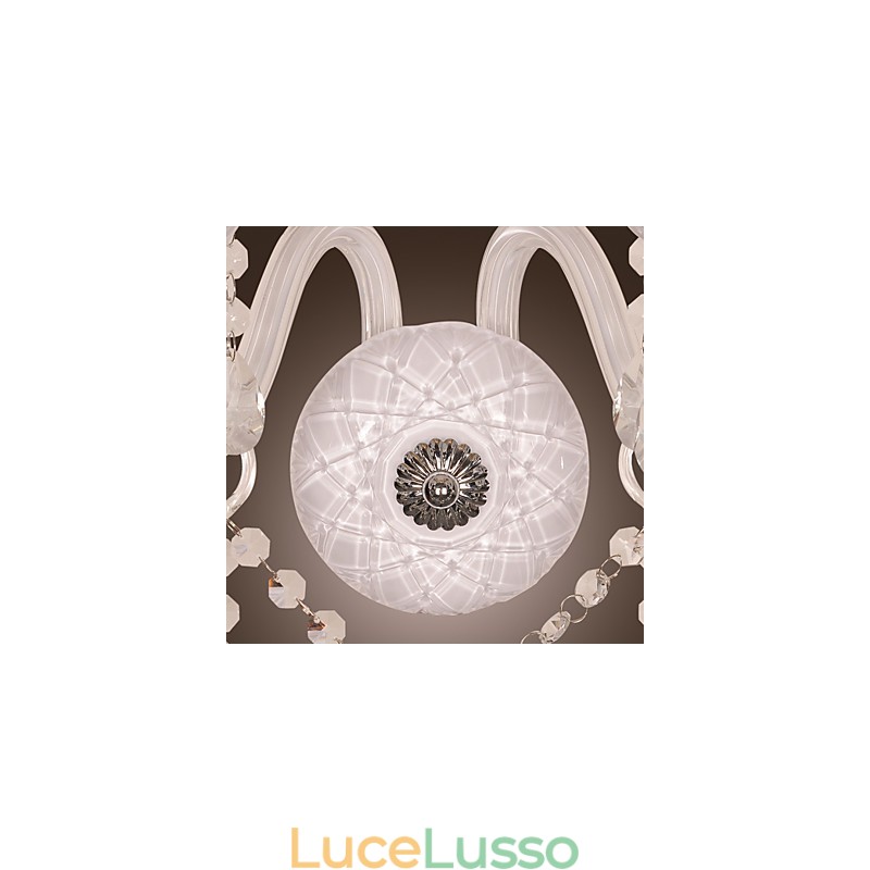 Applique in cristallo con 2 luci a candela