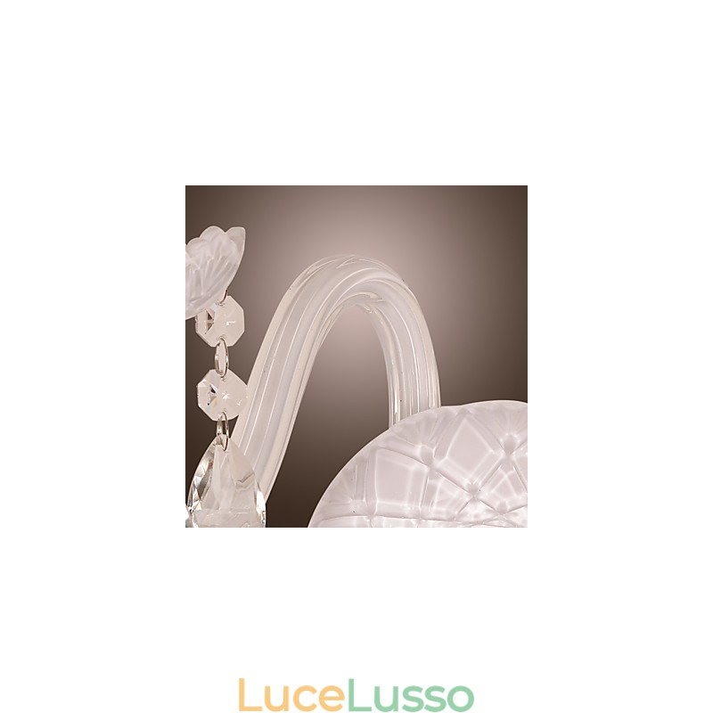Applique in cristallo con 2 luci a candela