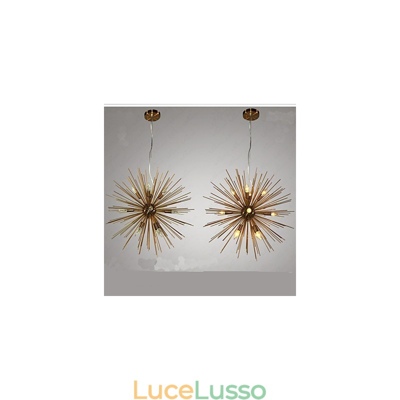 Lampadario creativo in rame imitazione retrò linea 12