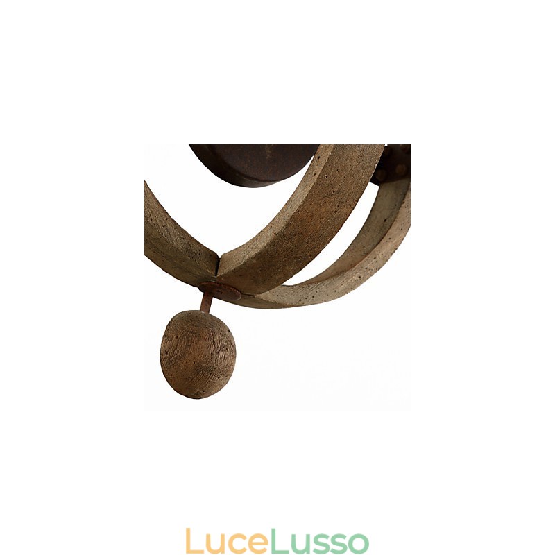 Mini applique da parete in stile rustico Lodge Wood Bamboo