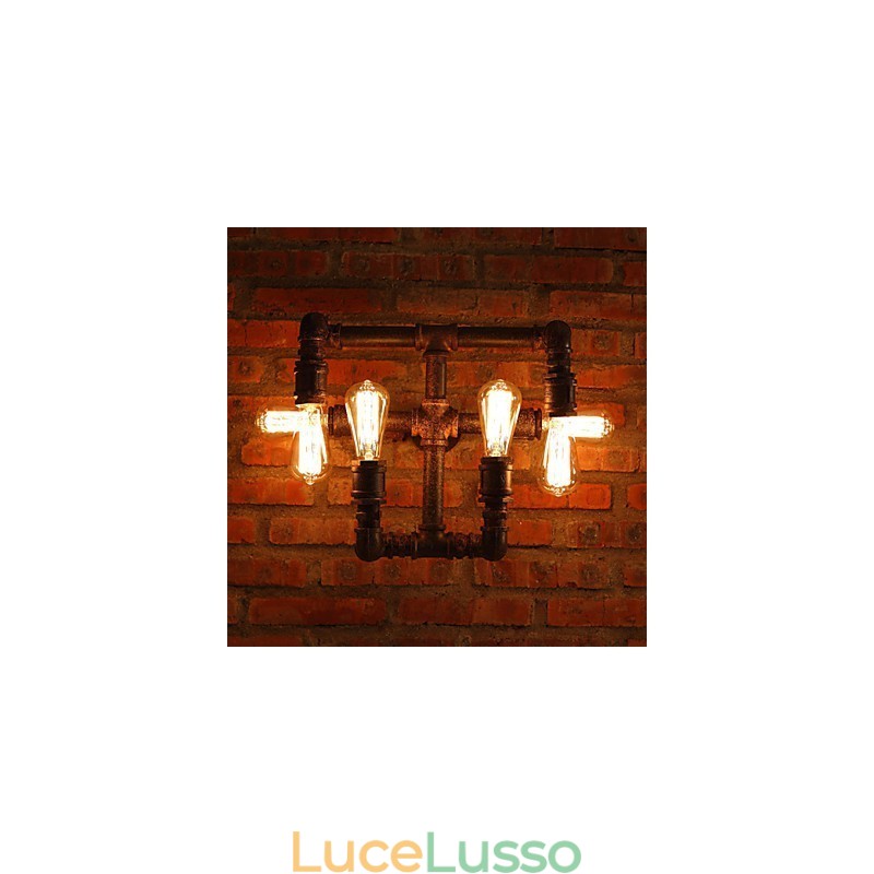 Applique da parete in ferro retrò stile mini rustico Lodge in metallo