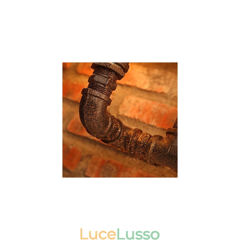 Applique da parete in ferro retrò stile mini rustico Lodge in metallo