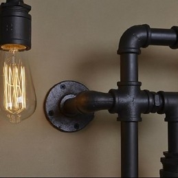 Applique da parete 5 luci tubo dell'acqua ferro mini stile stile industriale paese metallo