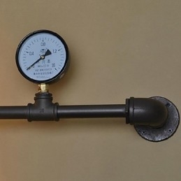 Applique da parete 5 luci tubo dell'acqua ferro mini stile stile industriale paese metallo