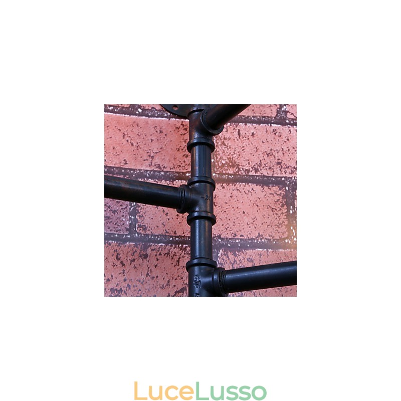 Mini applique da parete in stile rustico Lodge in metallo