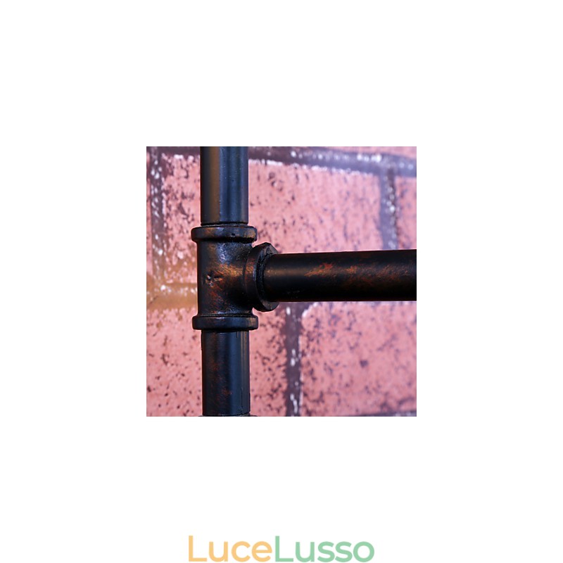 Mini applique da parete in stile rustico Lodge in metallo